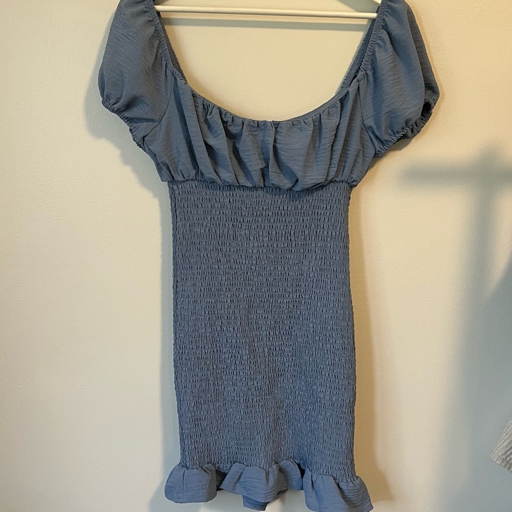 LoveTree Ruched Puff Sleeve Mini Dress - Picture 10 of 10